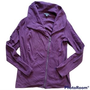 Banana Republic Factory Purple Zip-Up Top